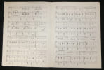Partition manuscrite &laquo; J'attendrais &raquo; - Dino Olivieri - Archives Andr&eacute; Claveau. Dino Olivieri (musique), Louis Poterat (paroles)