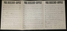 Partition manuscrite & paroles &laquo; T&eacute;l&eacute;phonez-moi &raquo; - Archives Andr&eacute; Claveau. Maria Veldi (paroles), Jack Ledru et Ren&eacute; Denoncin (musique)