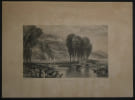 J.M.W. Turner - Gravure sur acier par W. Miller - Vue de Saint-Cloud - 1835. J.M.W. Turner