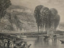 J.M.W. Turner - Gravure sur acier par W. Miller - Vue de Saint-Cloud - 1835. J.M.W. Turner