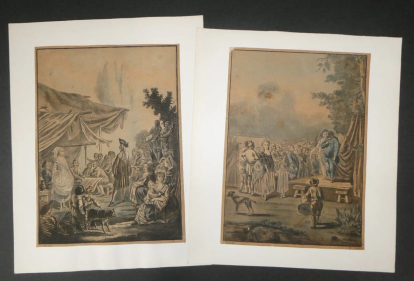 Nicolas-Antoine Taunay – Noce et Foire de Village – Gravures Descourtis – 1785. Nicolas-Antoine Taunay