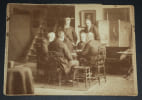 Photographie d'&eacute;poque "La partie de dominos" dans l'atelier de Jean Gigoux. Jean Gigoux