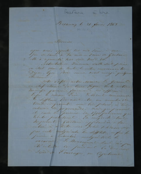 Th&eacute;odore Chauloux - Lettre autographe sign&eacute;e &agrave; Edmond About Ga&euml;tana - 1862. Th&eacute;odore Chauloux