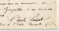 Charles Loiret - Lettre autographe sign&eacute;e &agrave; E. About &Eacute;cole Normale de Paris 1864. Charles Loiret