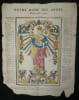 Gravure sur bois colori&eacute;e au pochoir - Notre-Dame des Anges, Litanies de la Sainte Vierge - Imprimeur L. Abadie cadet, rue du Taur - Image de ...