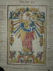 Gravure sur bois colori&eacute;e au pochoir - Notre-Dame des Anges, Litanies de la Sainte Vierge - Imprimeur L. Abadie cadet, rue du Taur - Image de ...