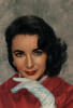 Elizabeth Taylor - Photographie en couleurs sign&eacute;e - Portrait en buste - XX&egrave;me. Elizabeth Taylor