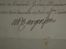 Marc-Pierre d'Argenson - Lettre sign&eacute;e - Poudre Pont-Saint-Esprit - 3 juin 1743. Marc-Pierre d'Argenson