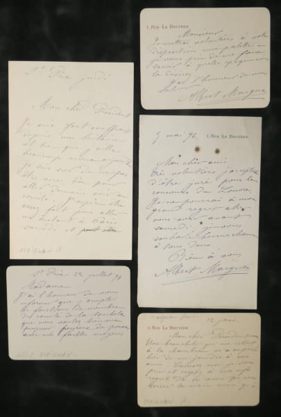 Albert Maignan - Lot de 5 lettres autographes sign&eacute;es - Comit&eacute;s, jury - 1894-96. Albert Maignan