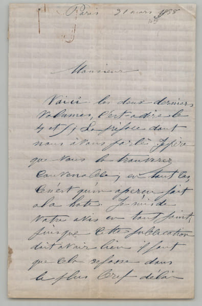 C&eacute;leste Mogador - Lettre autographe sign&eacute;e - Publication et tribunal - 1858. C&eacute;leste Mogador