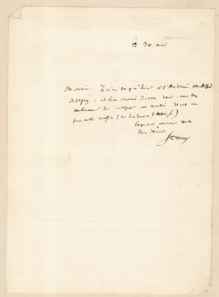 C.-A. Sainte-Beuve - Lettre autographe sign&eacute;e - Alfred de Vigny, Acad&eacute;mie - XIXe. Charles-Augustin Sainte-Beuve