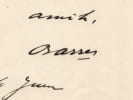 Maurice Barr&egrave;s - Lettre autographe sign&eacute;e - &laquo; nous agirions de concert &raquo;. Maurice Barr&egrave;s