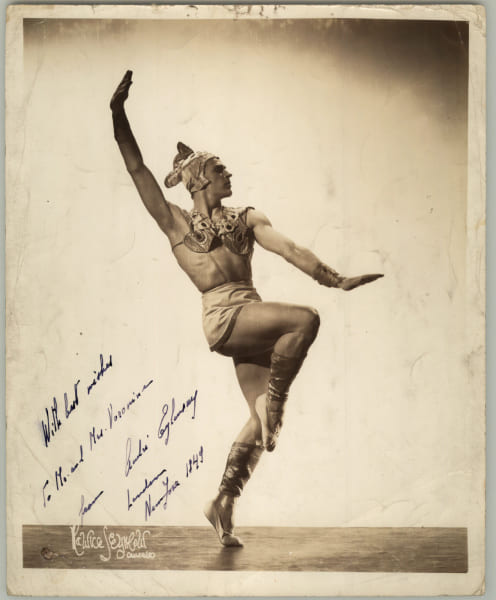 Andr&eacute; Eglevsky - Photographie d&eacute;dicac&eacute;e sign&eacute;e - Maurice Seymour - 1949. Maurice Seymour