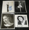 Lot de 4 d&eacute;dicaces &agrave; Mme Voronin - Londres 1963-66. Frances Yeend, Maria Fein, Andr&eacute;e Millaire, Lotte Meitner-Graf