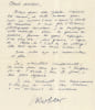 Emmanuel Robl&egrave;s - Lettre autographe sign&eacute;e - Alger, sur une photo - v. 1955-56. Emmanuel Robl&egrave;s