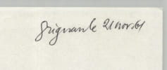 Philippe Jaccottet - Lettre autographe sign&eacute;e - Remerciements, Musil - 1961. Philippe Jaccottet