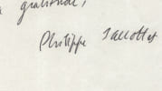 Philippe Jaccottet - Lettre autographe sign&eacute;e - Remerciements, Musil - 1961. Philippe Jaccottet