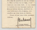 Georges Duhamel Lettre dactylographi&eacute;e sign&eacute;e &agrave; Mr Tr&eacute;la&uuml;n - Prix de Monaco 1961. Georges Duhamel