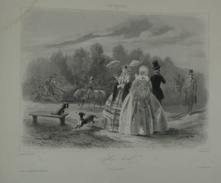 Vie élégante de la Société Parisienne, Dessins de Compte-Calix gravés sur acier. François-Claudius Compte-Calix