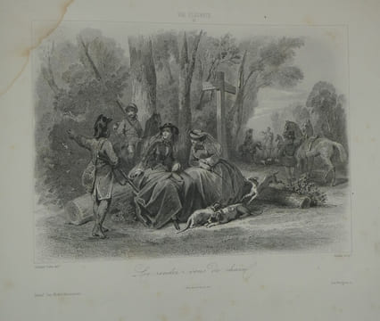 Vie élégante de la Société Parisienne, Dessins de Compte-Calix gravés sur acier. François-Claudius Compte-Calix