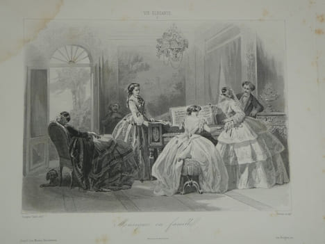 Vie élégante de la Société Parisienne, Dessins de Compte-Calix gravés sur acier. François-Claudius Compte-Calix