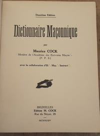 DICTIONNAIRE M (DICTIONNAIRE MACONNIQUE)