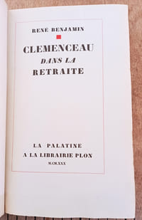 CLÉMENCEAU DANS LA RETRAITE