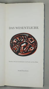 Das Wesentliche. Wortlaut und acht Linolschnitte vom Stock.