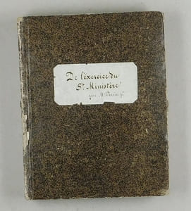 De l'Exercice du Sacré Ministere. Handschriftliche Abschrift des Originaltextes.