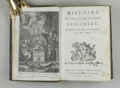 Histoire du vieux et du nouveau testament, représentée en 466 figures en taille-douce avec 2 cartes.