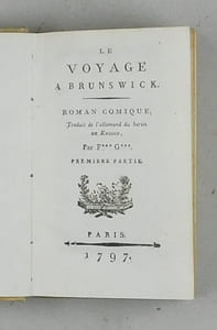Le Voyage a Brunswick. Roman comique. Traudit de l'allemand par F*** G***.