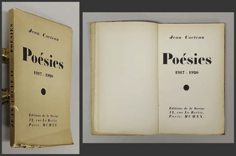 Poésies 1917-1920.. Cocteau, Jean: