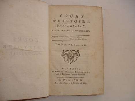COURS D'HISTOIRE UNIVERSELLE. LUNEAU DE BOISJERMAIN