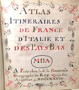 Atlas itineraires de France dItalie et des Pays Bas.