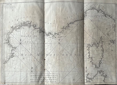 Carte de la mer Méditerranée en douze feuilles. Dédiée à Mr le duc de Choiseul.
