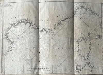 Carte de la mer Méditerranée en douze feuilles. Dédiée à Mr le duc de Choiseul.