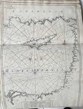 Carte de la mer Méditerranée en douze feuilles. Dédiée à Mr le duc de Choiseul.. ROUX (Joseph).