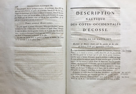 Description nautique des côtes occidentales de la Grande-Bretagne; traduite de l'anglais, et publiée par le Dépot général de la Marine, d'après les ...