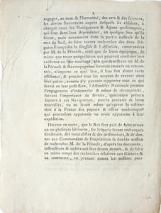 Assemblée Nationale. Loi relative à la découverte des deux Frégates la Bousole et l'Astrolabe, commandées par M. De la Pérouse.