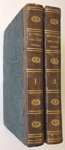 Histoire des naturels des îles Tonga ou des Amis, situées dans locéan Pacifque, depuis leur découverte par le capitaine Cook; redigee par John Martin, sur les details fournis par William Mariner.