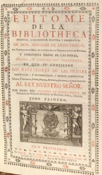 Epitome de la bibliotheca oriental, y occidental, nautica, y geografca de Don Antonio de Leon Pinelo ... aEadido, y enmendado nuevamente, en que se ...