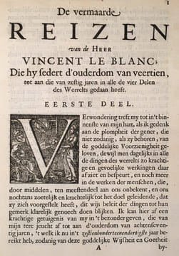 De vermaarde reizen... in der vier delen des Werrelts.. LE BLANC (Vincent).