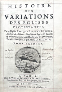 Histoire des variations des eglises protestantes.