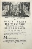 ORAISON FUNEBRE DE MARIE TERESE D'AUSTRICHE, INFANTE D'ESPAGNE, REINE DE FRANCE ET DE NAVARRE. Prononcee a Saint Denis le premier de Septembre 1683. ...