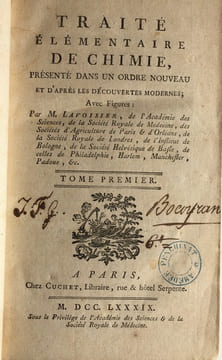 Traite Elementaire de chimie, presente dans un ordre nouveau et d'apres les decouvertes modernes.. LAVOISIER (Antoine-Laurent).