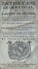 Dictionnaire grammatical de la Langue Francoise.. FERAUD (Jean Francois).