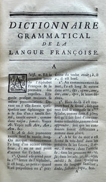 Dictionnaire grammatical de la Langue Francoise.. FERAUD (Jean Francois).