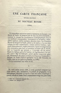 Une carte Française encore inconnue du Nouveau Monde (1584)