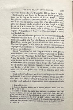 Une carte Française encore inconnue du Nouveau Monde (1584). LA RONCIERE (Charles de)