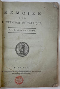 Mémoire sur lintérieur de lAfrique.